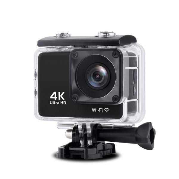 4K Full HD Wi-Fi sporta kamera 16mpx ūdensnecaurlaidīgs platleņķa + melni piederumi