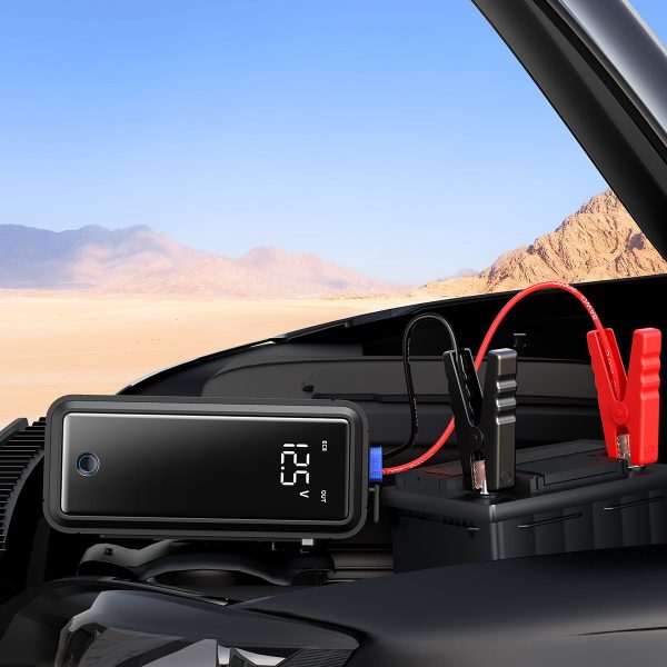 Jump starteris 3000A 12V PowerBank USB -C / EC8 / DC - pelēkais motors