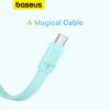 Mini PowerBank Magsafe 1000mAh 30W ar USB-C 0,3M zilo kabeli