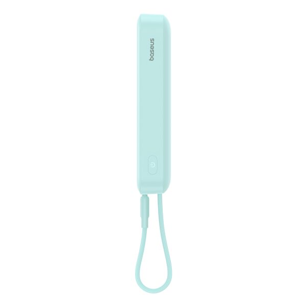 Mini PowerBank Magsafe 1000mAh 30W ar USB-C 0,3M zilo kabeli