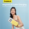 Mini PowerBank Magsafe 1000mAh 30W ar USB-C 0,3 m kabeli dzeltenā