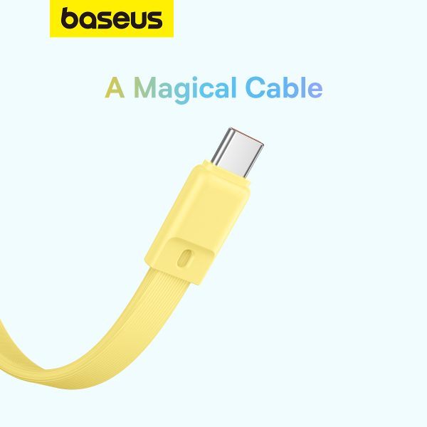 Mini PowerBank Magsafe 1000mAh 30W ar USB-C 0,3 m kabeli dzeltenā