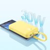 Mini PowerBank Magsafe 1000mAh 30W ar USB-C 0,3 m kabeli dzeltenā