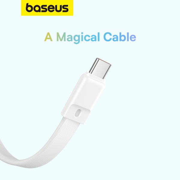 Mini PowerBank Magsafe 1000MAH 30W ar USB-C 0,3M balto kabeli