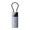 6in1 centrmezgls USB-C adapteris USB-A / USB-C / PD / HDMI / RJ-45 Black