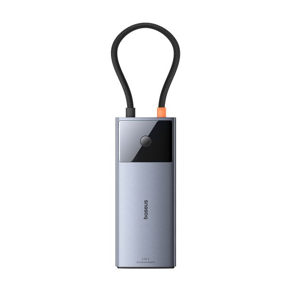 6in1 centrmezgls USB-C adapteris USB-A / USB-C / PD / HDMI / RJ-45 Black