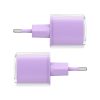 Tīkla lādētājs ar PD 30W Gan3 USB-C Purple Display
