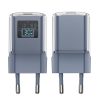 Tīkla lādētājs ar PD 30W Gan3 USB-C pelēko displeju