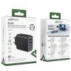 PD 45W GAN lādētājs ar 4 portiem 2x USB-C + 2X USB-Melnās porti