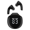 Bezvadu austiņas T9 Bluetooth 5.3 USB-C melnas austiņas