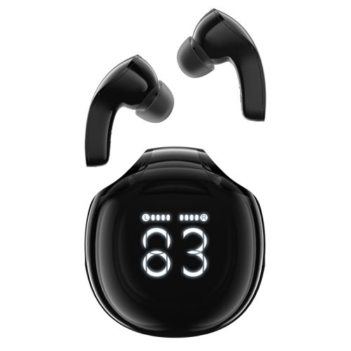 Bezvadu austiņas T9 Bluetooth 5.3 USB-C melnas austiņas
