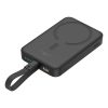Mini PowerBank Magsafe 1000MAH 20W ar zibens kabeli iPhone 0,3m melnam
