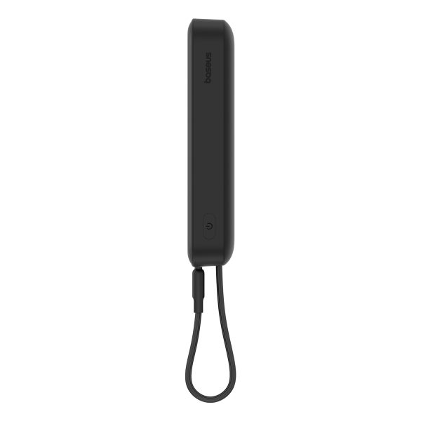 Mini PowerBank Magsafe 1000MAH 20W ar zibens kabeli iPhone 0,3m melnam