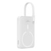 Mini PowerBank Magsafe 1000mAh 20W ar zibens kabeli iPhone 0,3m baltajam