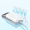 Mini PowerBank Magsafe 1000mAh 20W ar zibens kabeli iPhone 0,3m baltajam