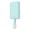 Mini PowerBank Magsafe 1000mAh 20W ar zibens kabeli iPhone 0,3m zilā krāsā