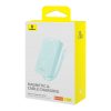 Mini PowerBank Magsafe 1000mAh 20W ar zibens kabeli iPhone 0,3m zilā krāsā