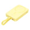 Mini PowerBank Magsafe 1000mAh 20W ar zibens kabeli iPhone 0,3m dzeltenai krāsai