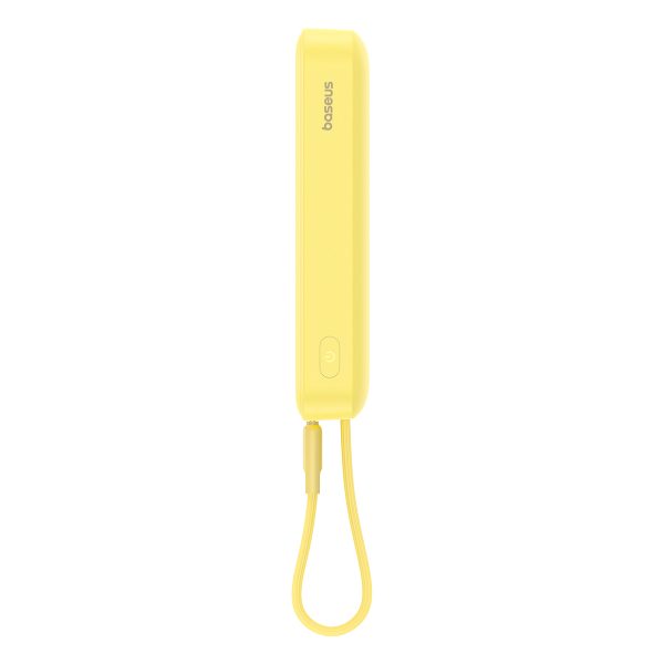 Mini PowerBank Magsafe 1000mAh 20W ar zibens kabeli iPhone 0,3m dzeltenai krāsai