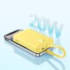 Mini PowerBank Magsafe 1000mAh 20W ar zibens kabeli iPhone 0,3m dzeltenai krāsai