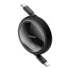 Kabeļa ievelkams kabelis USB-C 100W Free2Drag mini 1m melns