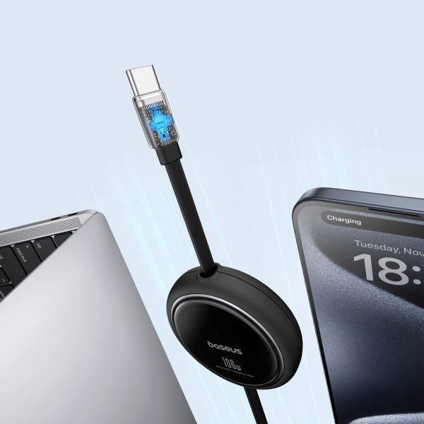 Kabeļa ievelkams kabelis USB-C 100W Free2Drag mini 1m melns