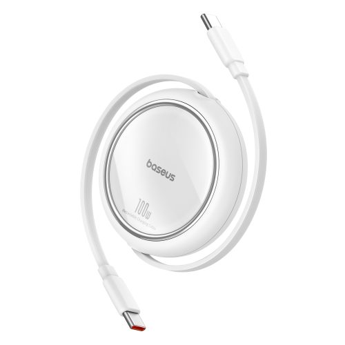 Kabeļa ievelkams kabelis ripots USB-C 100W Free2Drag mini 1m balts
