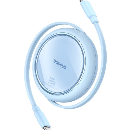 Kabeļa ievelkams kabelis USB-C 100W Free2Drag mini 1m zils