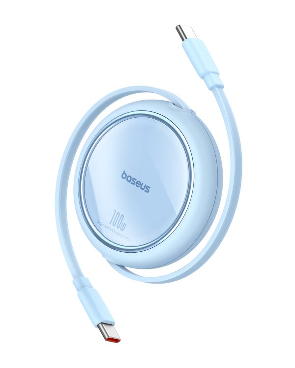 Kabeļa ievelkams kabelis USB-C 100W Free2Drag mini 1m zils