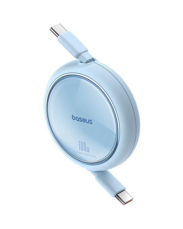 Kabeļa ievelkams kabelis USB-C 100W Free2Drag mini 1m zils
