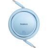 Kabeļa ievelkams kabelis USB-C 100W Free2Drag mini 1m zils