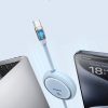 Kabeļa ievelkams kabelis USB-C 100W Free2Drag mini 1m zils