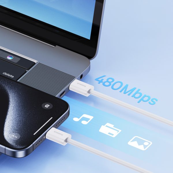 Kabelis USB-C 30W PD 480MB/s Superior Series LL 1M balts kabelis