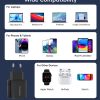 Maza spēcīga GAN 2X USB-C PD 35W GAN lādētājs ar melnu displeju