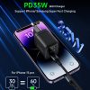 Maza spēcīga GAN 2X USB-C PD 35W GAN lādētājs ar melnu displeju