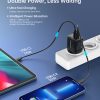 Maza spēcīga GAN 2X USB-C PD 35W GAN lādētājs ar melnu displeju