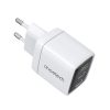 Maza spēcīga GAN 2X USB-C PD 35W GAN lādētājs ar baltu displeju