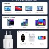 Maza spēcīga GAN 2X USB-C PD 35W GAN lādētājs ar baltu displeju