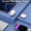Maza spēcīga GAN 2X USB-C PD 35W GAN lādētājs ar baltu displeju