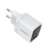 Maza spēcīga tīkla lādētājs Gan USB-A USB-C PD 35W ar baltu displeju