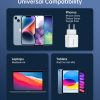 Maza spēcīga tīkla lādētājs Gan USB-A USB-C PD 35W ar baltu displeju