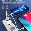 Maza spēcīga tīkla lādētājs Gan USB-A USB-C PD 35W ar baltu displeju