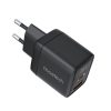 Maza spēcīga tīkla lādētājs Gan USB-A USB-C PD 35W ar melnu displeju
