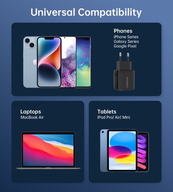 Maza spēcīga tīkla lādētājs Gan USB-A USB-C PD 35W ar melnu displeju