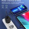 Maza spēcīga tīkla lādētājs Gan USB-A USB-C PD 35W ar melnu displeju