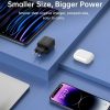 Maza spēcīga tīkla lādētājs Gan USB-A USB-C PD 35W ar melnu displeju