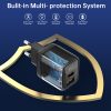 Maza spēcīga tīkla lādētājs Gan USB-A USB-C PD 35W ar melnu displeju