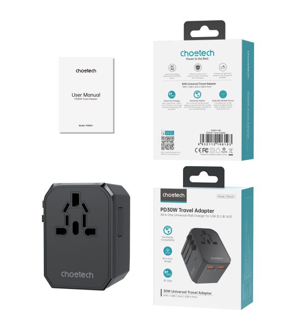 Universal USB-C 2X USB-A PD 30W USB-A USB-A UK UK AU AU