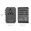 Universālais ceļojuma lādētājs 2X USB-C 2X USB-A PD 45W Izmantojiet ES UK Aule