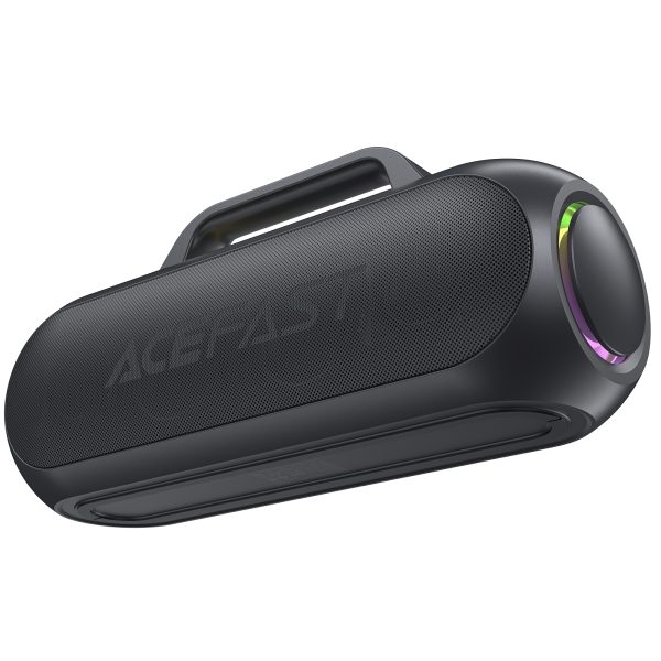 Bezvadu runātājs Karaoke 200W ar 2 USB-C melnajiem mikrofoniem